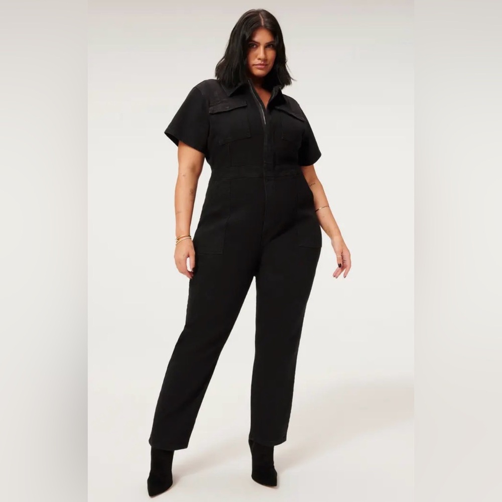 NWT Good American Fit for Success Jumpsuit Black - Picture 3 of 4